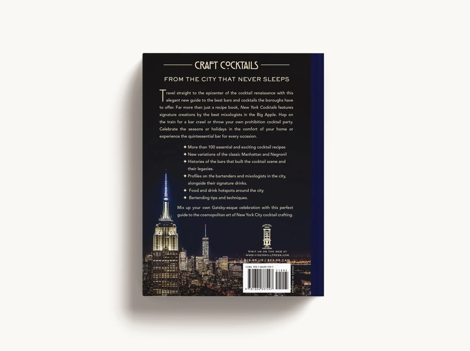 New York Cocktails: An Elegant Collection of Over 100 Recipes Inspired by the Big Apple