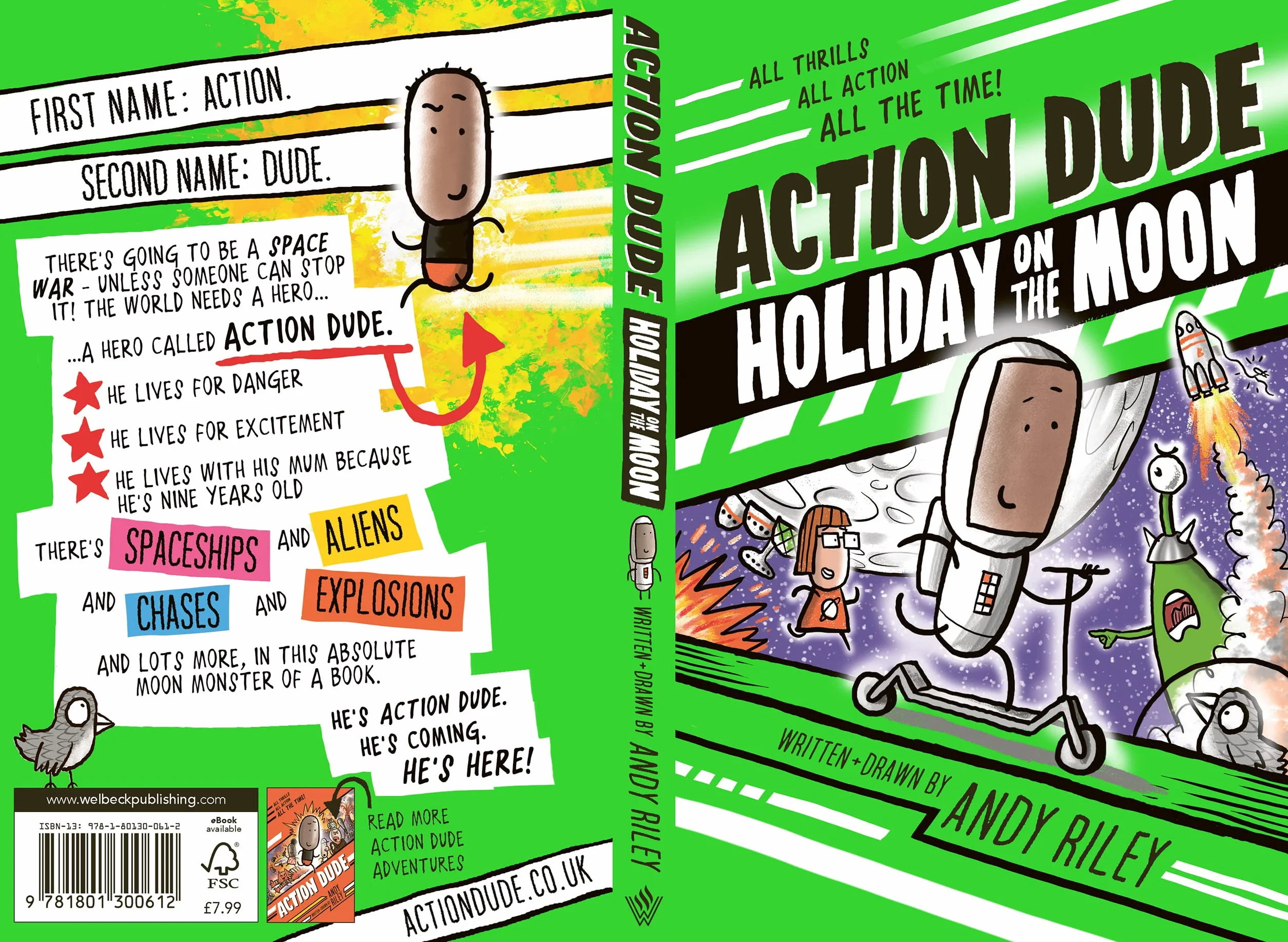 Action Dude Holiday on the Moon: Book 2: an action-packed full-colour graphic novel perfect for readers 8+