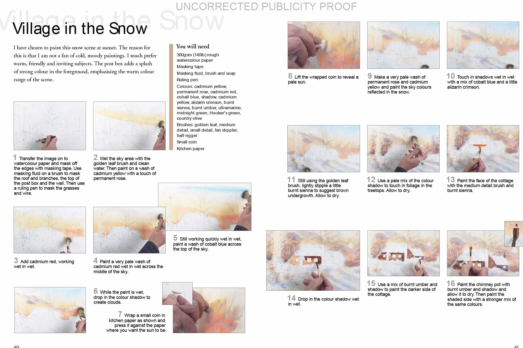 Watercolour Landscapes: Ready to Paint Watercolour Landscapes