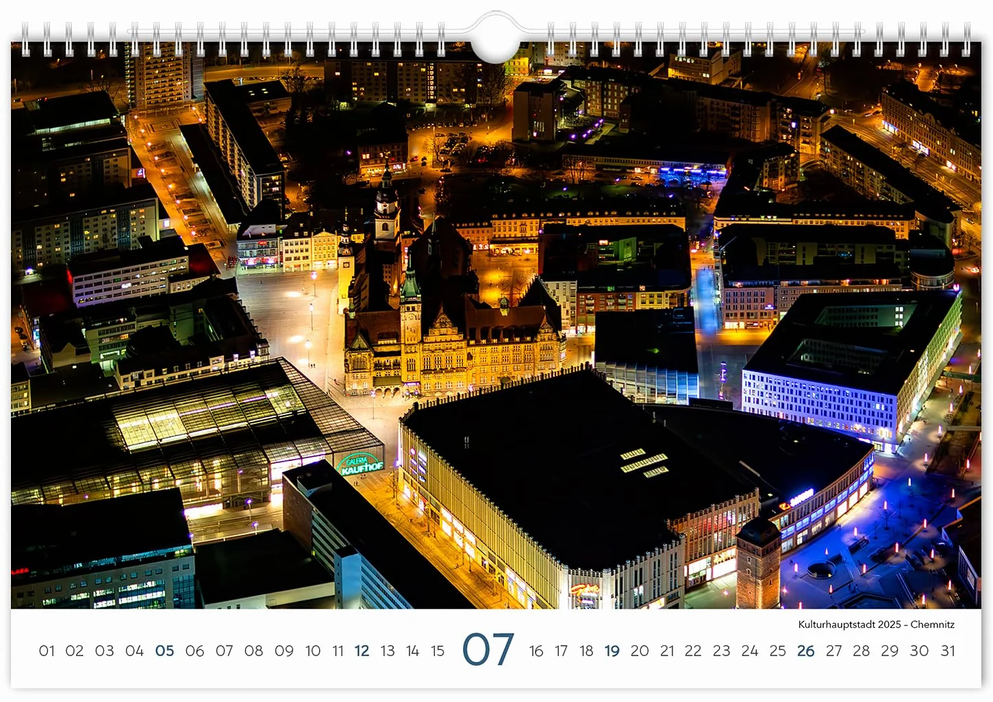 Kalender Sachsen 2026: | 30 x 20 cm | weißes Kalendarium