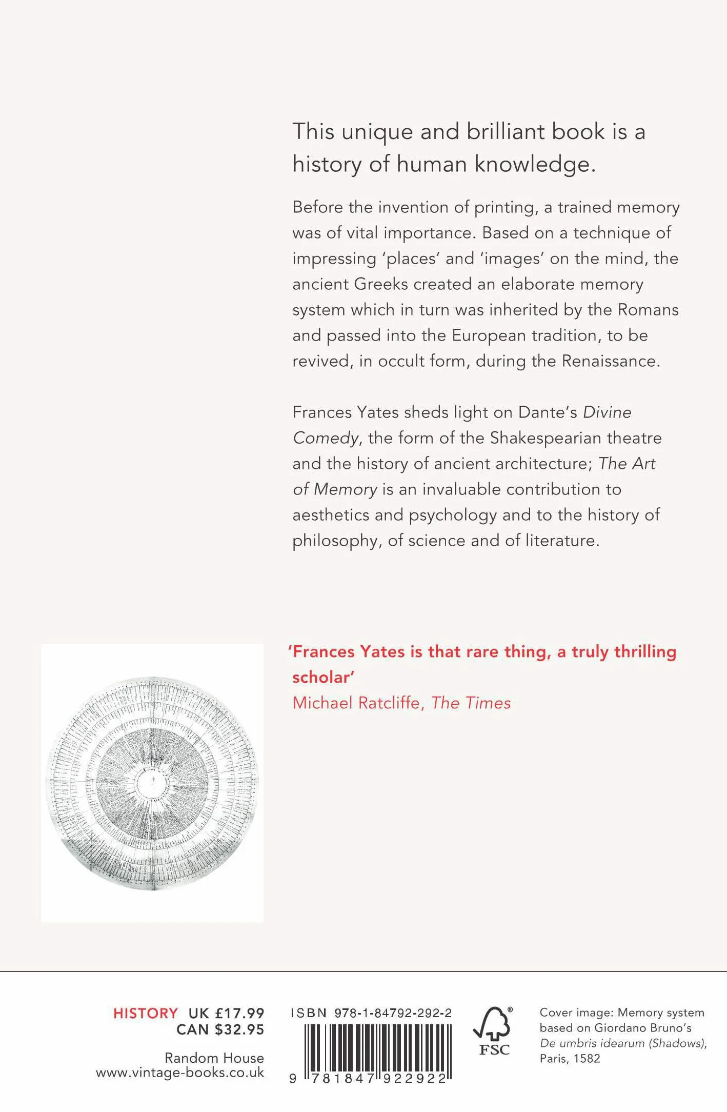 The Art of Memory: Frances A Yates