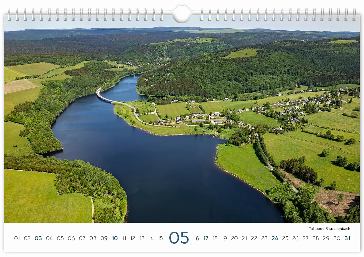 Kalender Sachsen 2026: | 30 x 20 cm | weißes Kalendarium
