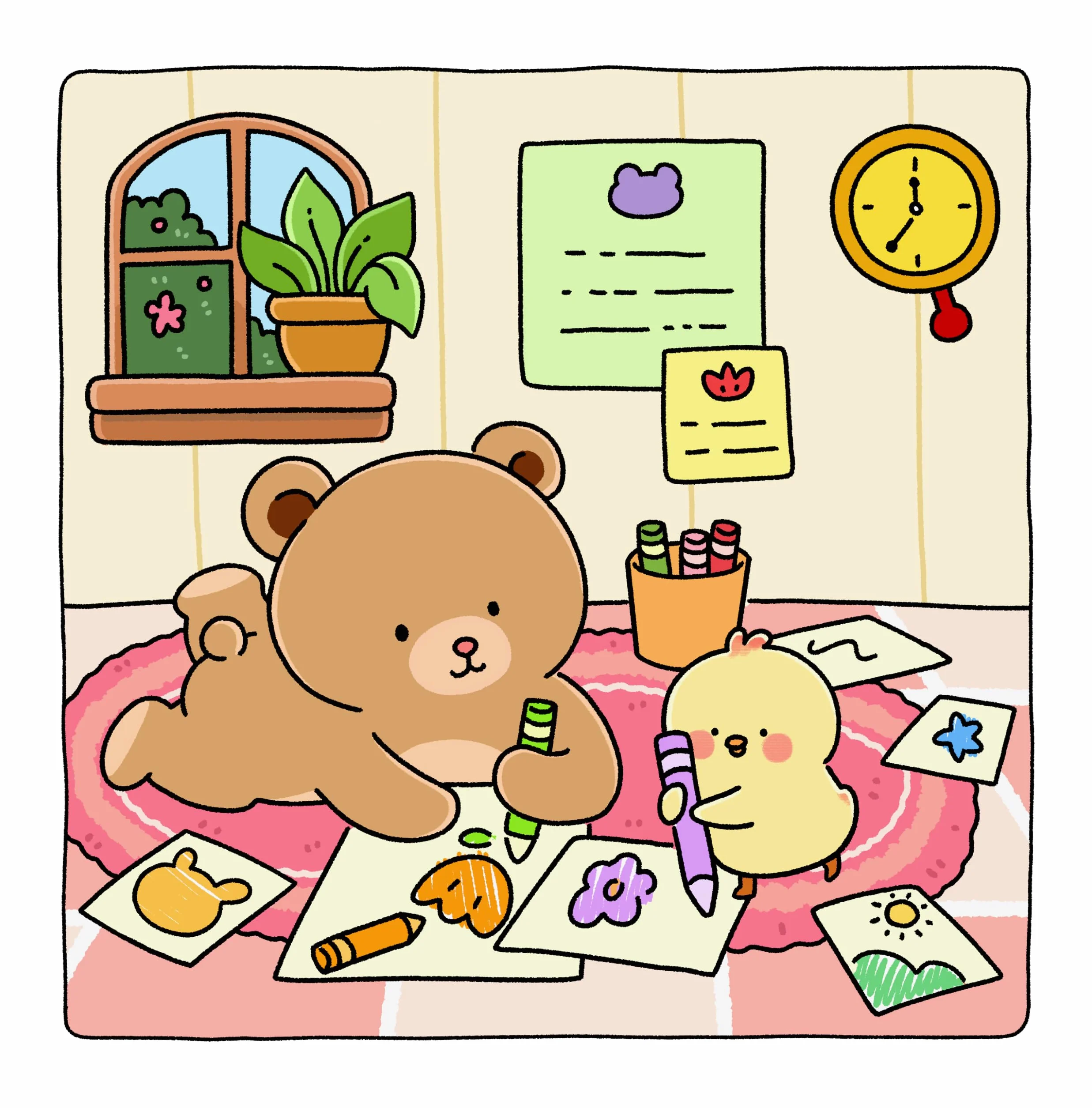 Gummy & Pecky: Super Cute Coloring Book for Adults and Teens about Besties and Their Heartwarming Adventures