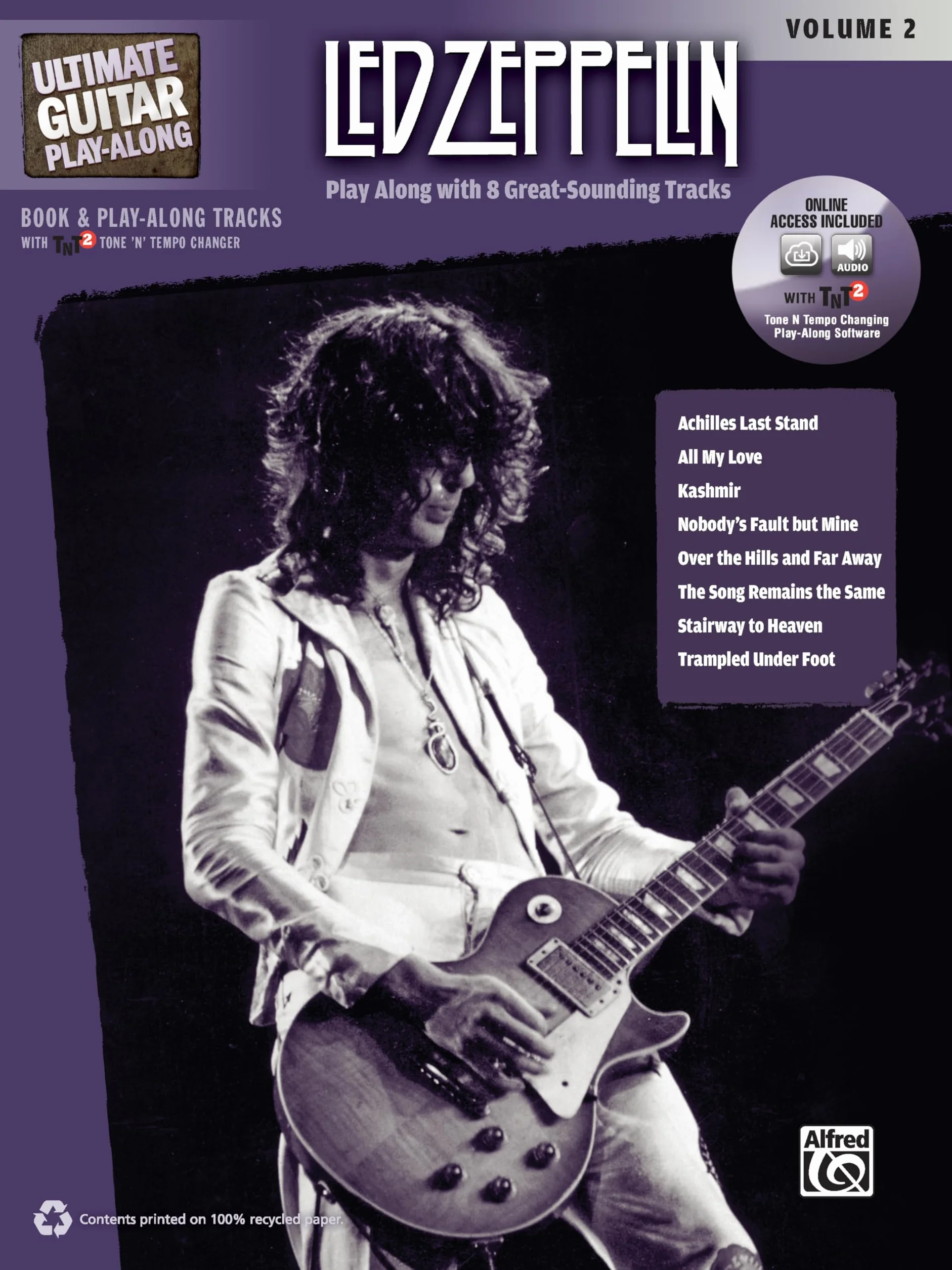 Ultimate Guitar Play-Along Led Zeppelin, Vol 2: Authentic Guitar Tab, Book & CD-ROM: Play Along with 8 Great-Sounding Tracks (incl. Online Code)