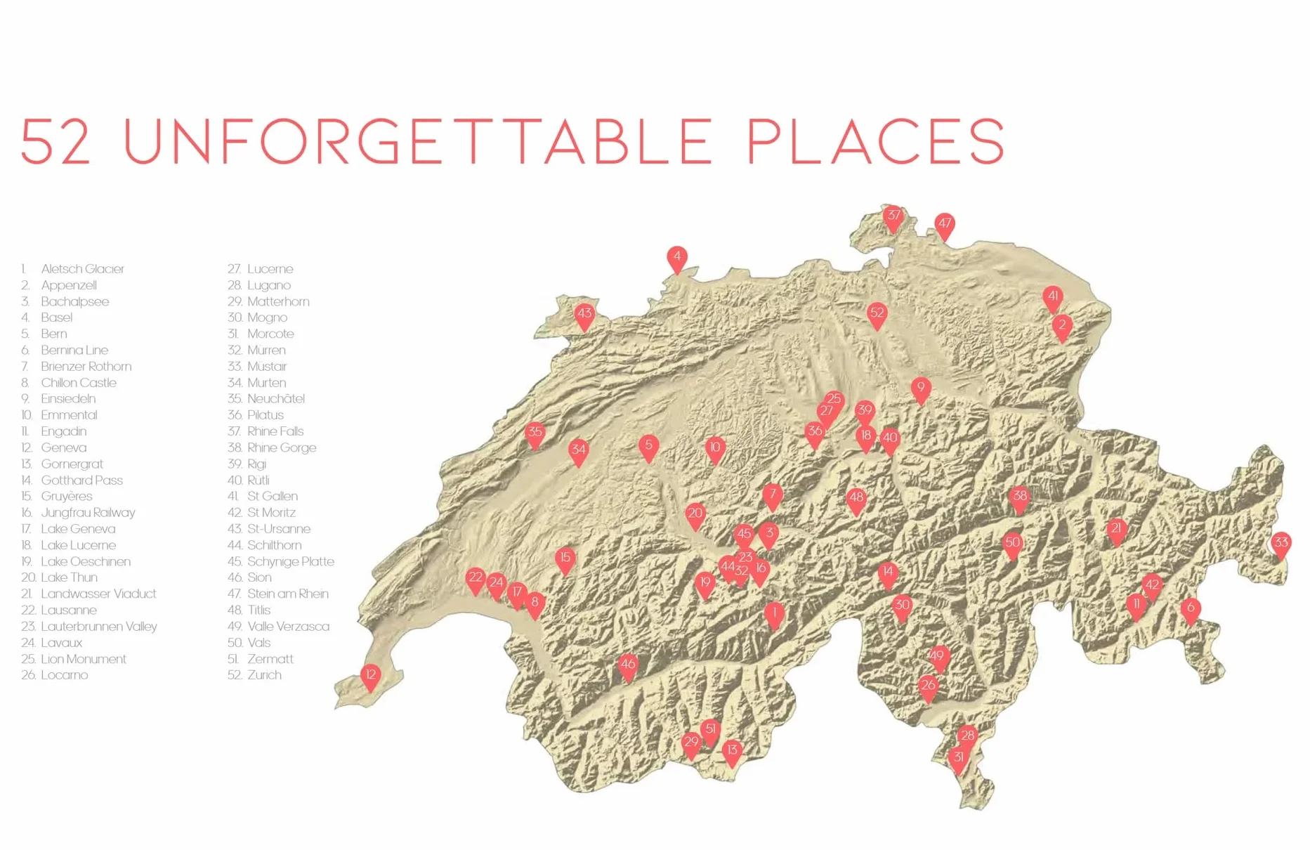 Swiss 52: Unforgettable Places