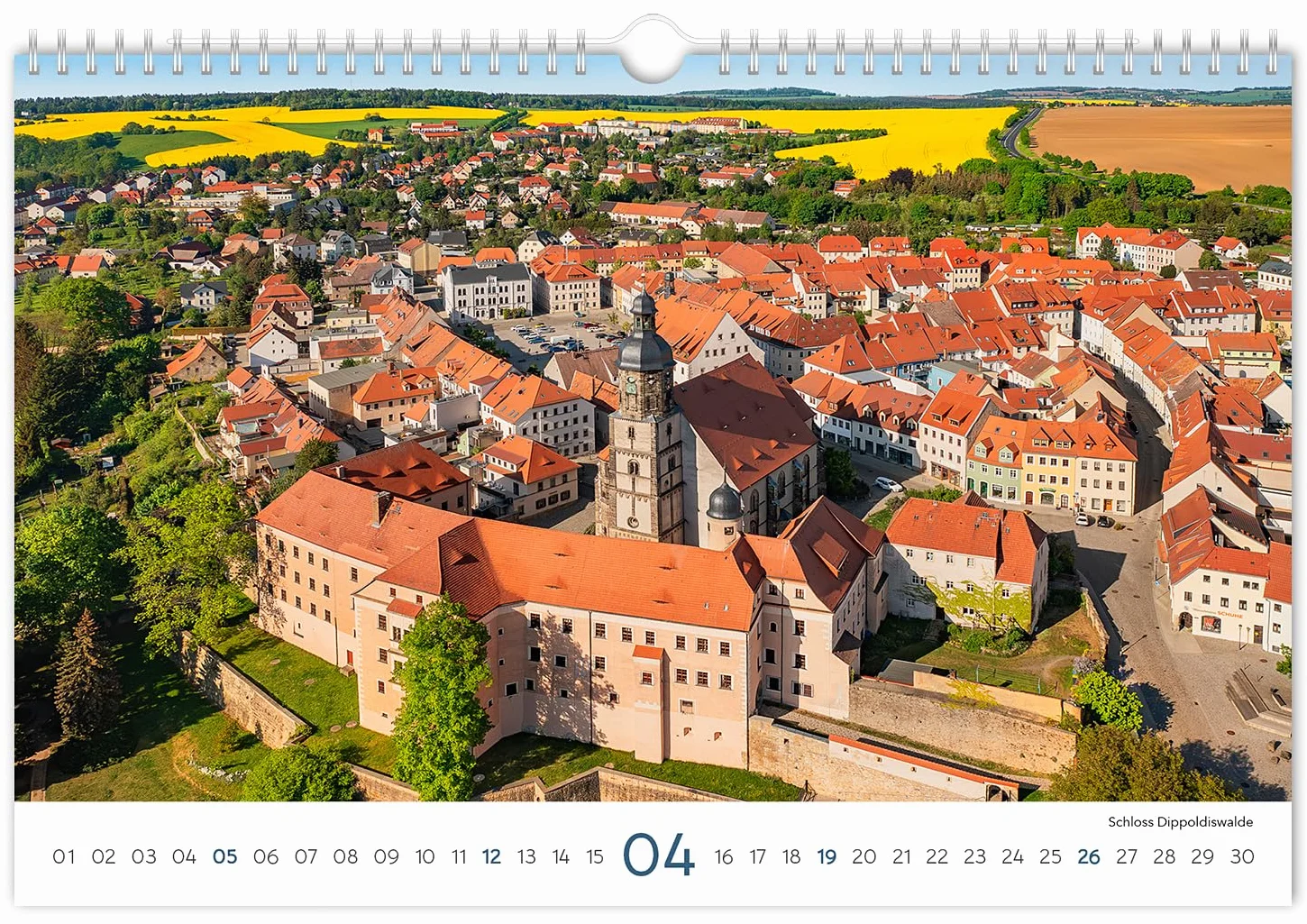 Kalender Sachsen 2026: | 30 x 20 cm | weißes Kalendarium