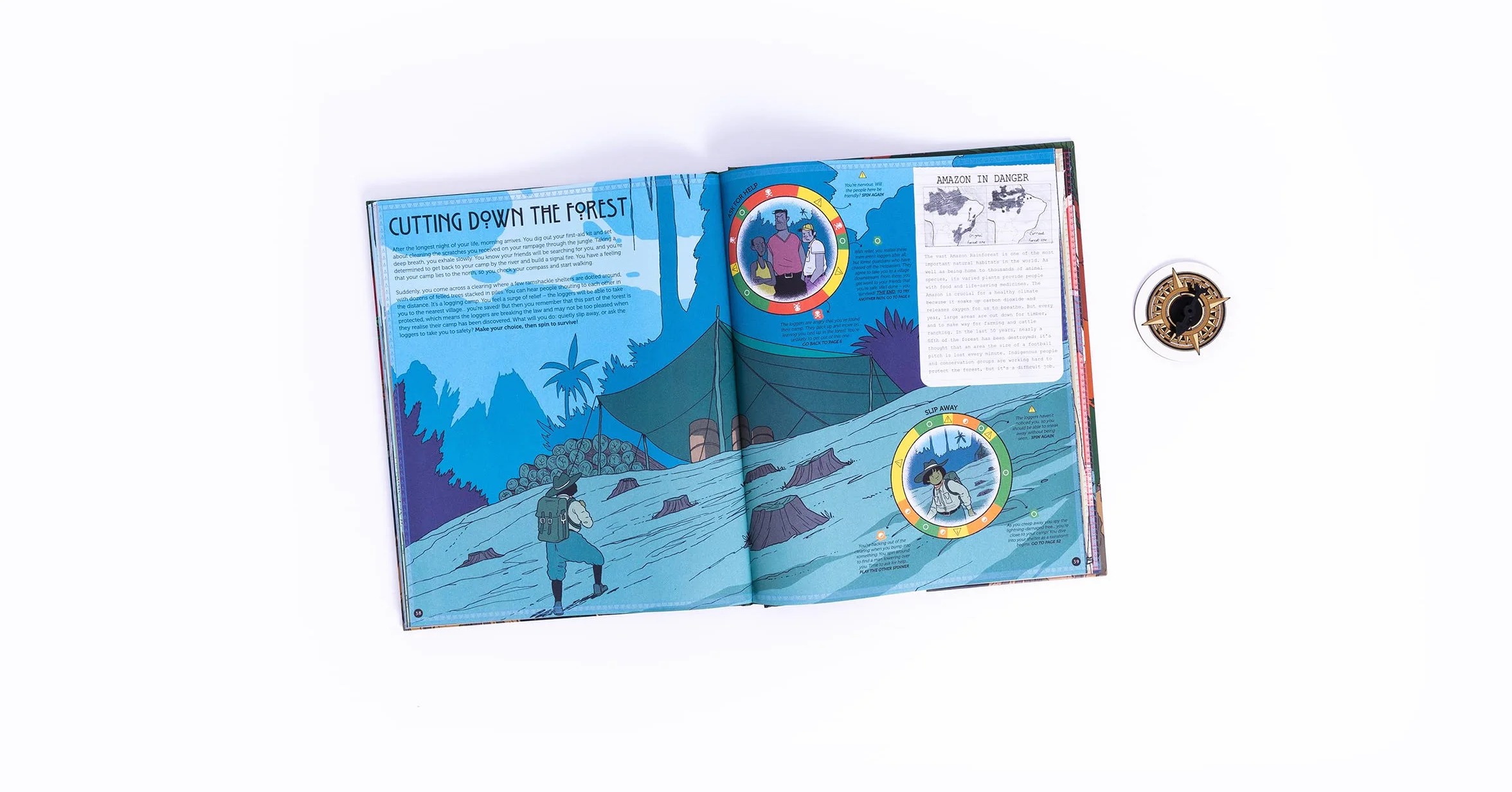 Spin to Survive: Deadly Jungle: Decide Your Destiny with a Pop-Out Fortune Spinner!