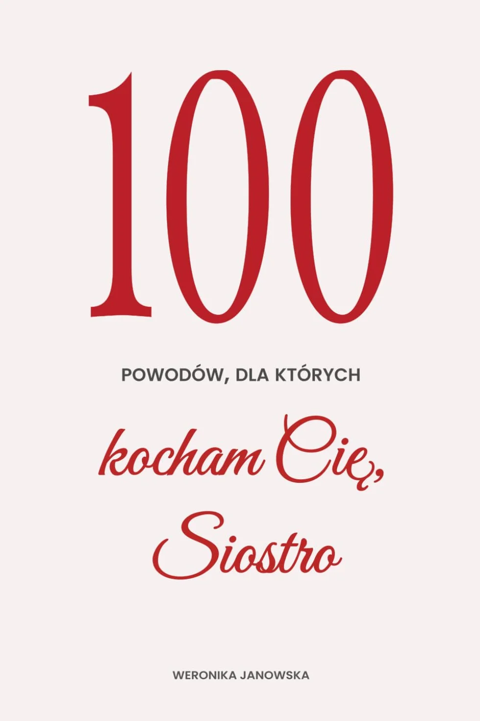 100 powodów, dla których kocham Cię, Siostro
