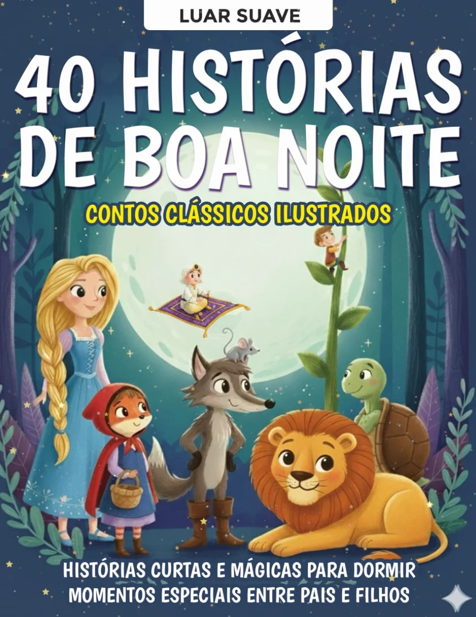 40 Histórias de Boa Noite – Contos Clássicos Ilustrados para Crianças de 3 a 8 Anos: Encante cada noite com histórias curtas e mágicas para dormir – ... para momentos especiais entre pais e filhos