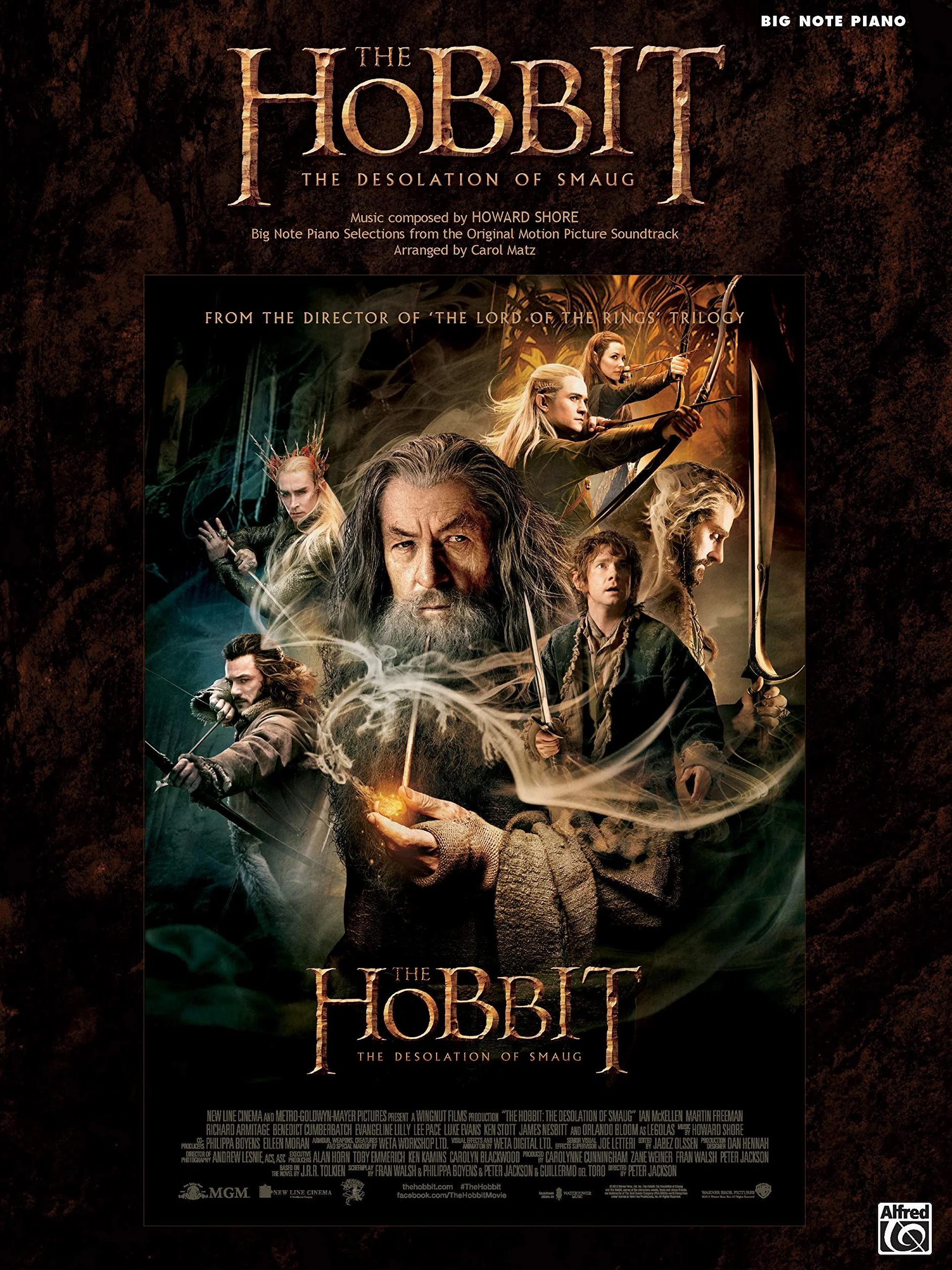 The Hobbit -- The Desolation of Smaug: Big Note Piano Selections from the Original Motion Picture Soundtrack