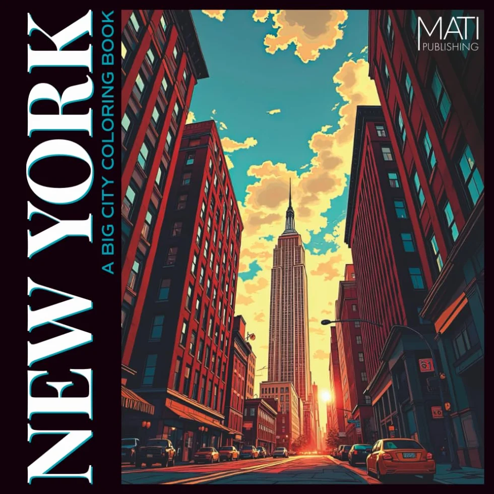New York Coloring Book for Adults: 50 Detailed Landmarks & Iconic Sites for Relaxation